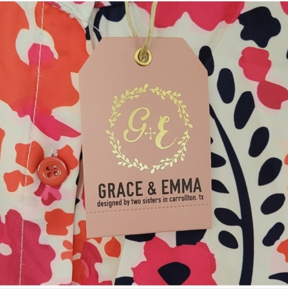 GRACE + EMMA Come In To Bloom Red Multicolor Floral Boho Dress Size 2XL - Picture 4 of 10